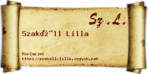 Szakáll Lilla névjegykártya